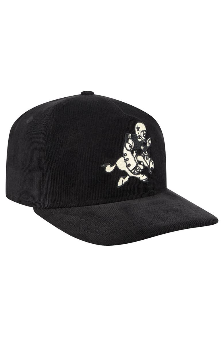 Men's New Era Black Dallas Cowboys Retro Joe Nostalgic Corduroy Golfer Adjustable Hat, Alternate, color, Black