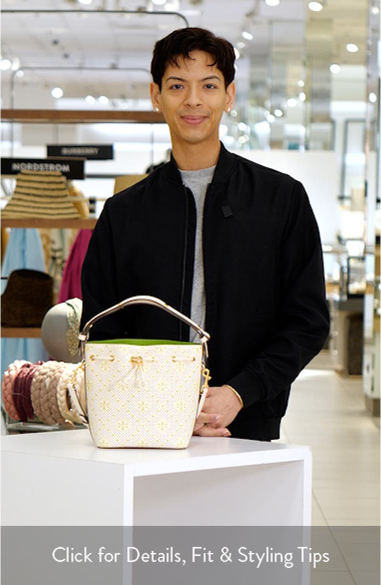 T Monogram Perforated Leather Bucket Bag, sales video thumbnail