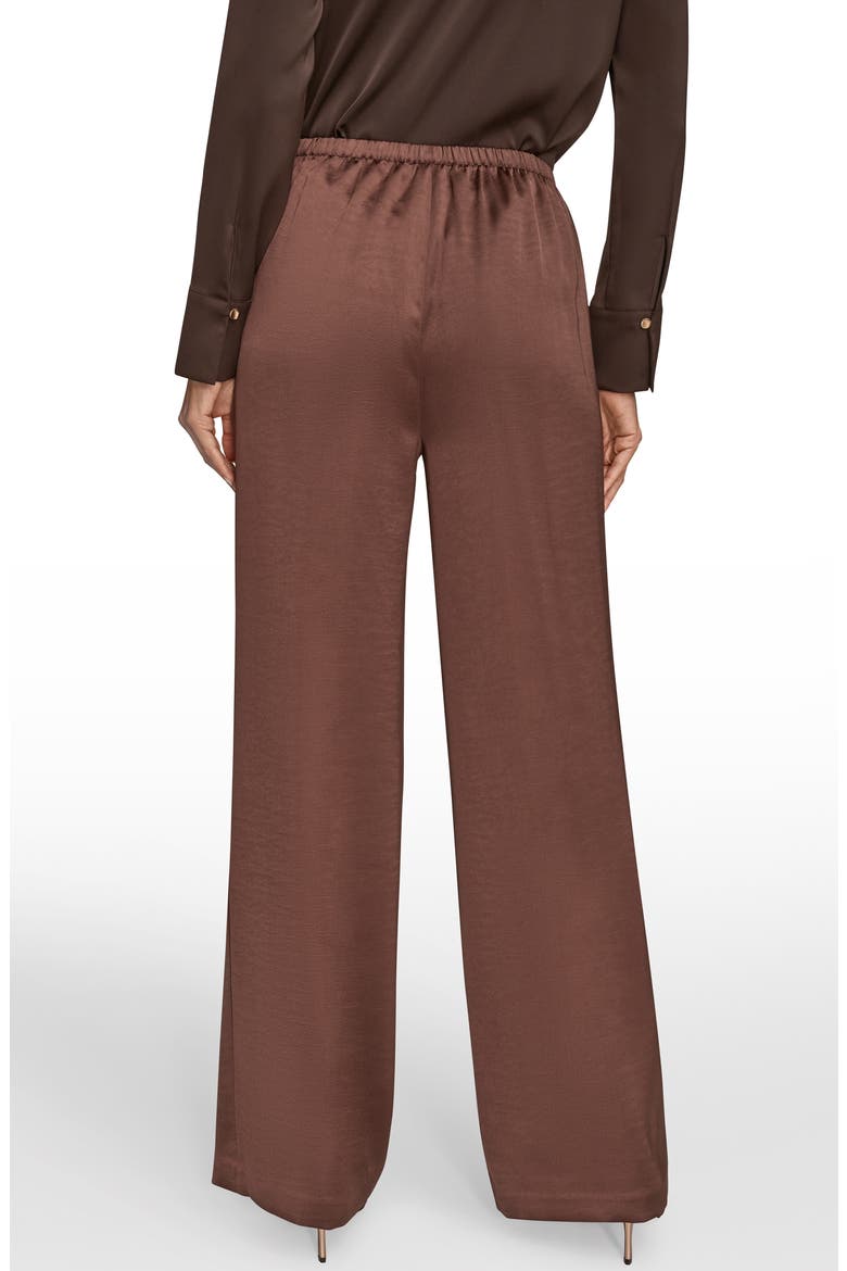 Wide Leg Satin Pants, Alternate, color, CHOCOLATE