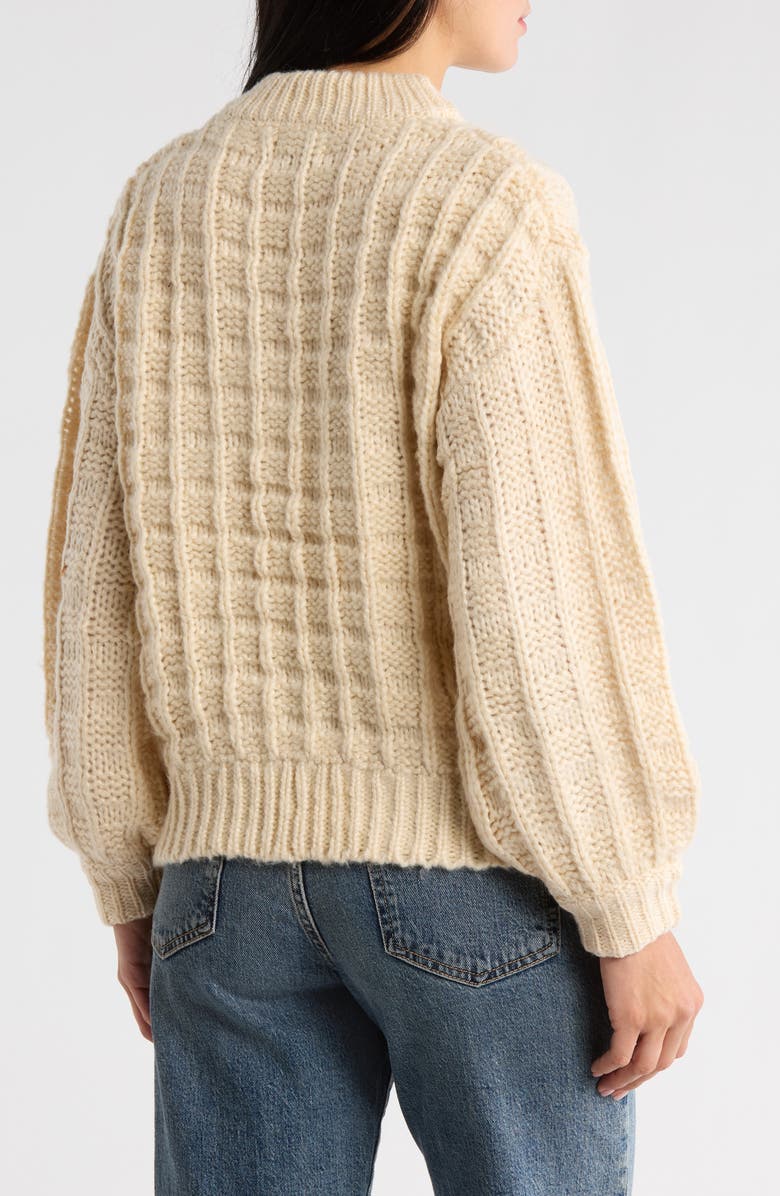 FRNCH Chjara Sweater, Alternate, color, Creme