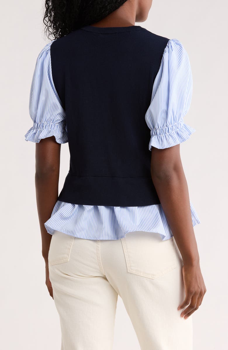 Nanette Lepore Twofer Sweater, Alternate, color, Nanette Navy