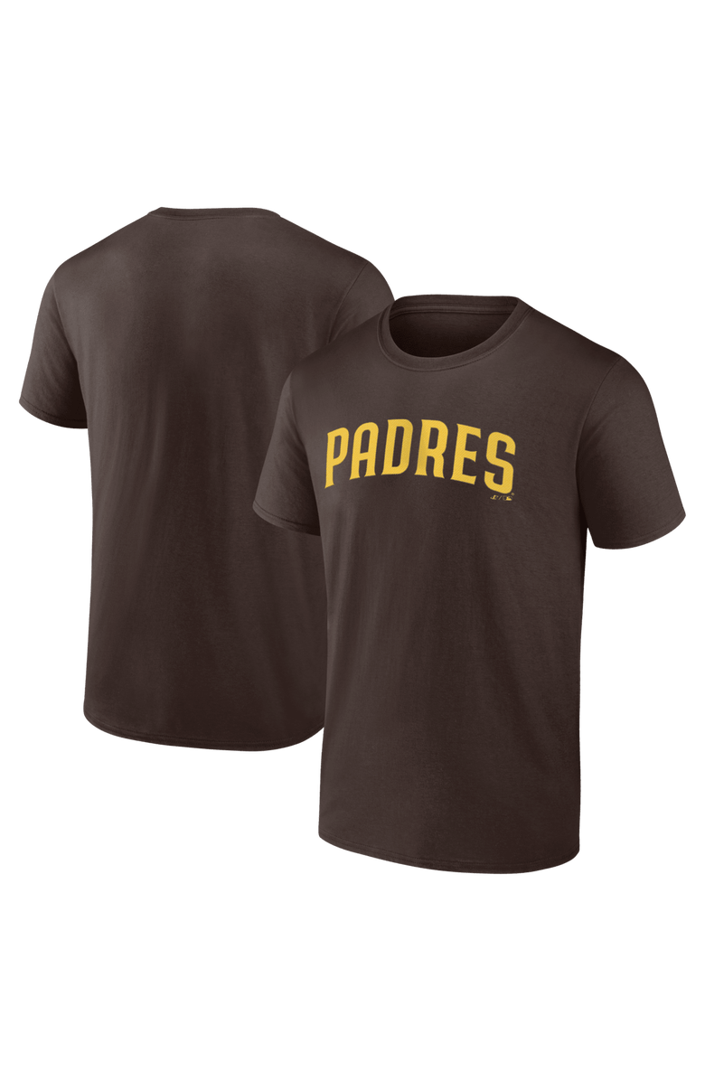 Logo Athletic Men's Logo Athletic Brown San Diego Padres Wordmark T-Shirt, Main, color, Brown