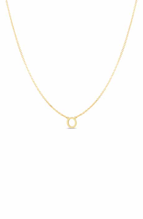 KARAT RUSH 14K Gold Initial 'O' Necklace