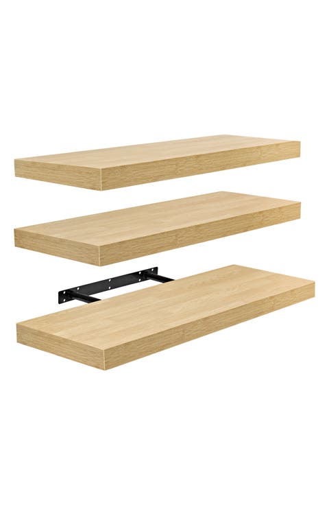 Set of 3 24-Inch Floating Shelves