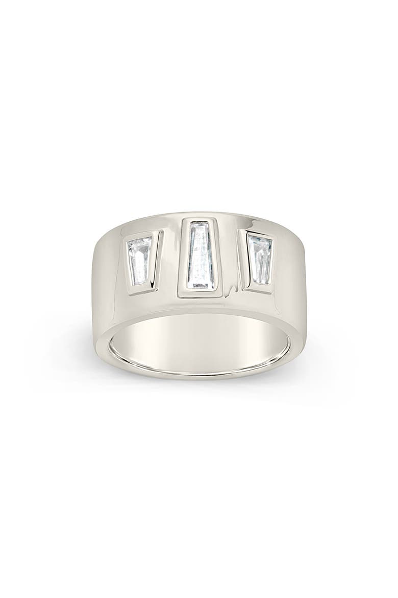 Colsie Cigar Band Ring, Main, color, SILVER