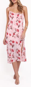 Petal & Pup Yelena Rose Print Satin Slipdress