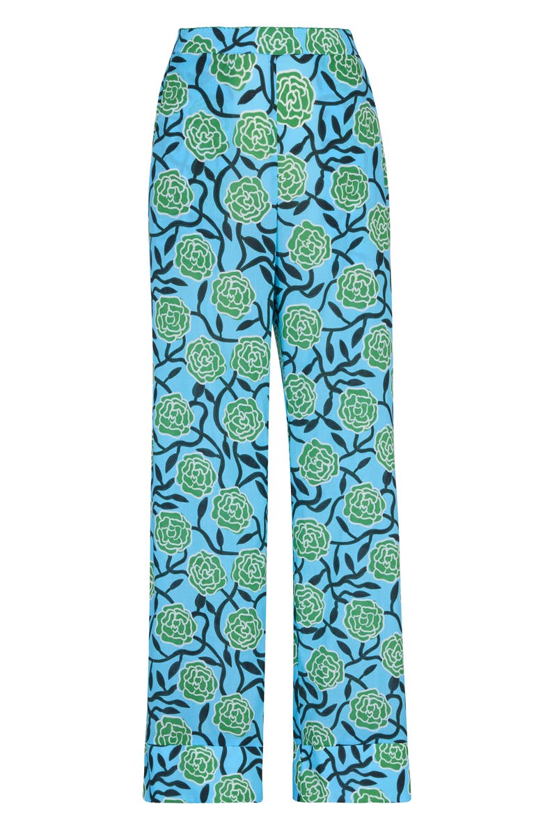 De Loreta Tulia High Waist Straight Leg Cotton Pants, Main, color, Amelia Print