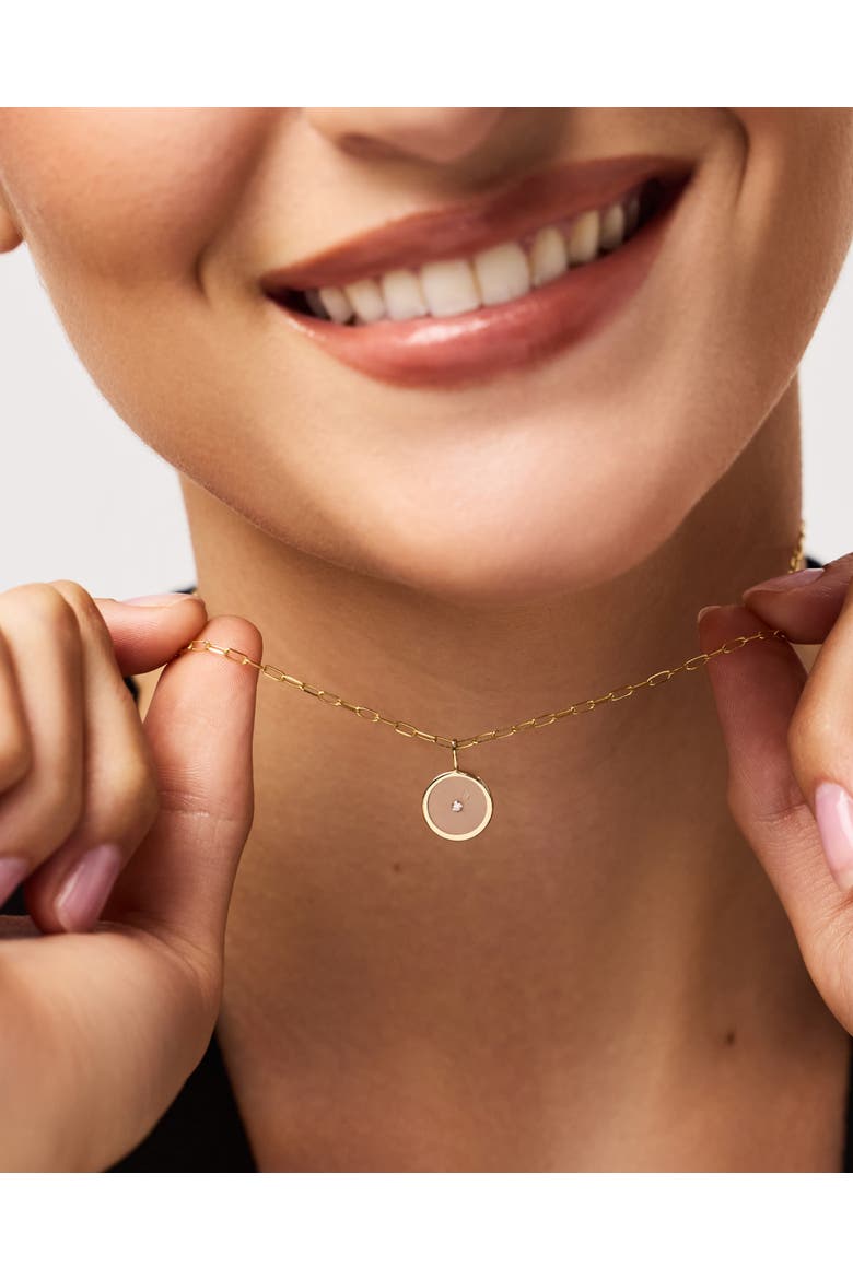 Gold Pendant Necklace - Gold Floating Diamond Large Necklace, Alternate, color, Gold