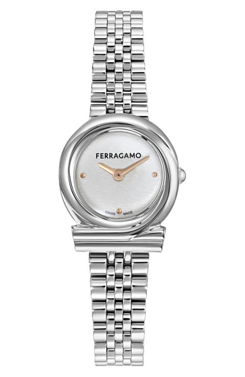 Gancini Twisted Bracelet Watch, 23mm