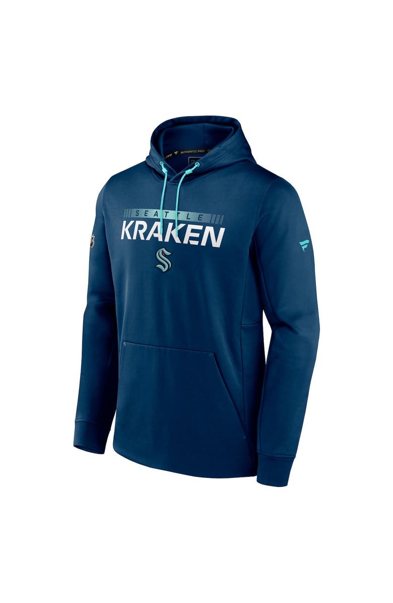 FANATICS Men's Fanatics Branded Deep Sea Blue Seattle Kraken Authentic Pro Rink Pullover Hoodie, Alternate, color, Navy