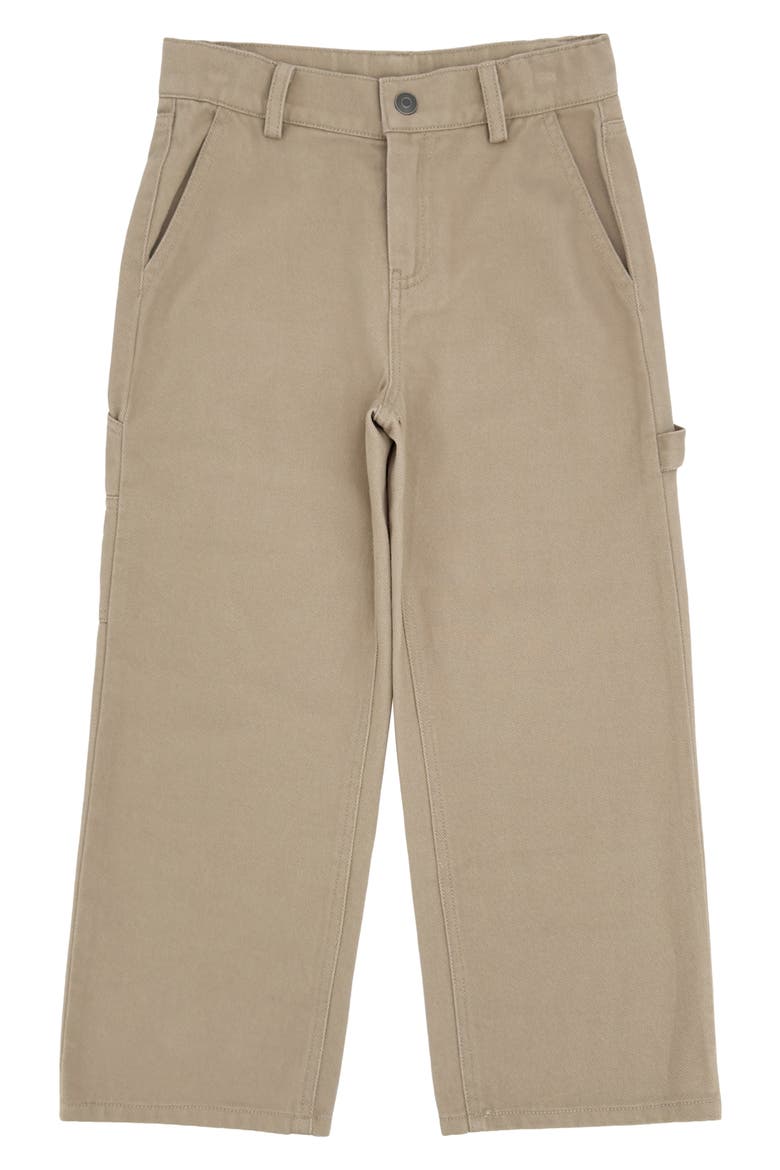 Kids' Cotton Twill Carpenter Pants, Main, color, DARK KHAKI