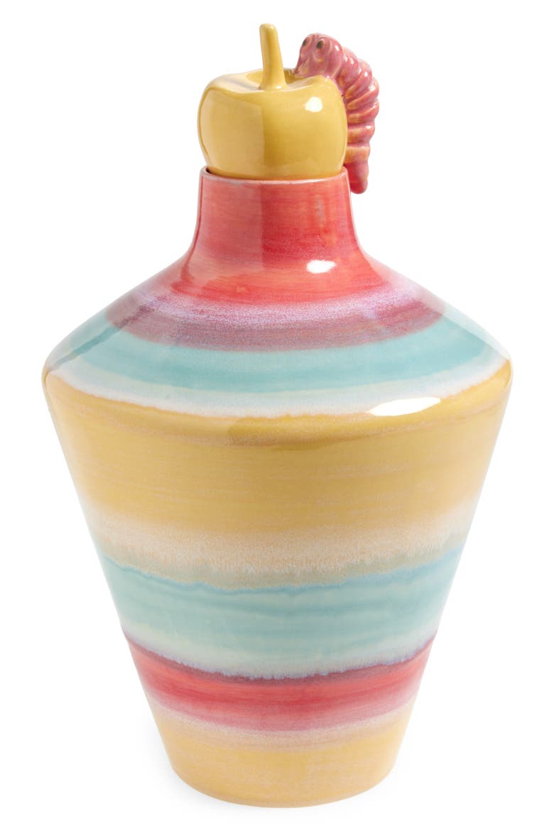 Poppery Vase With Apple Topper, Main, color, PINK MULTI