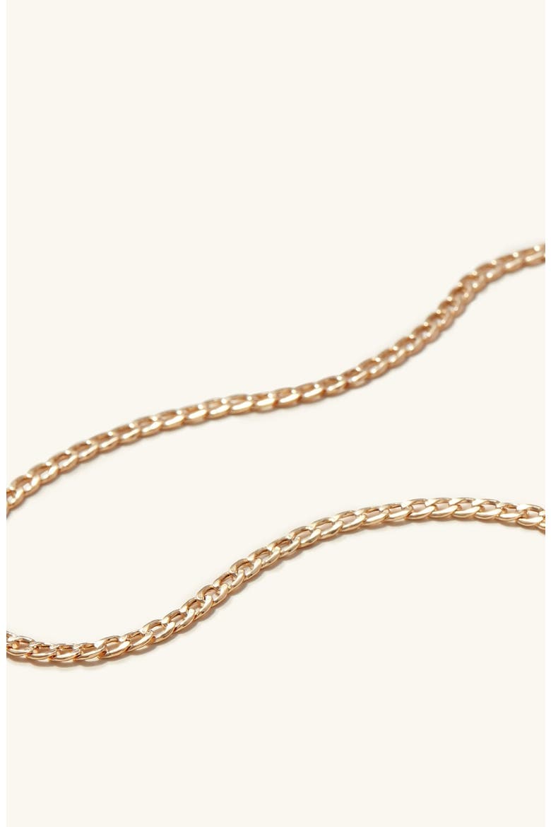 Flat Curb Chain Necklace, Alternate, color, 14k Yellow Gold