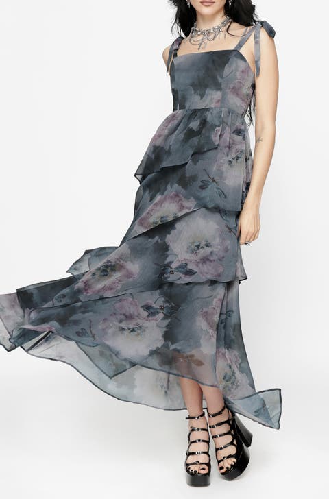 Ophelie Chiffon Tiered Maxi Dress