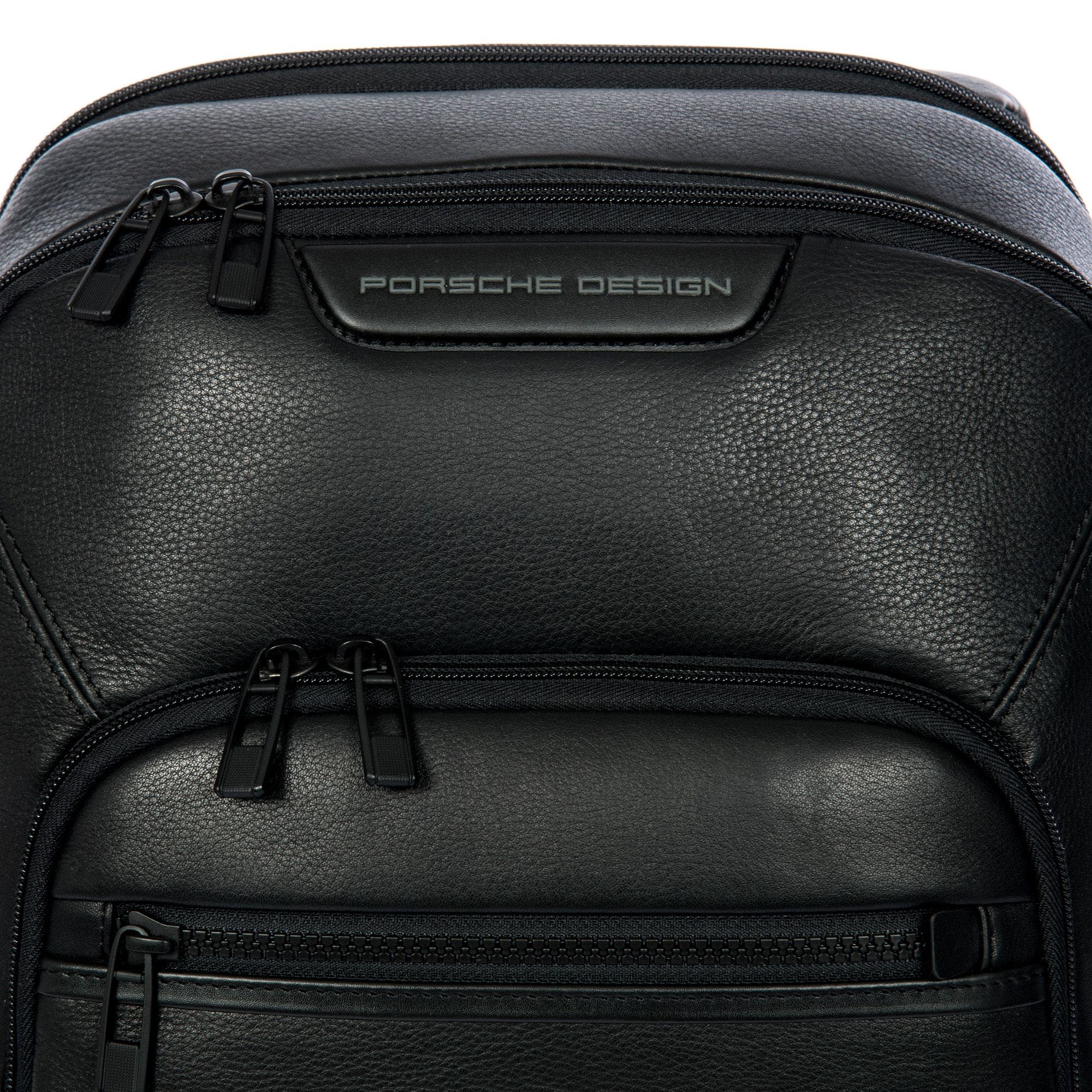 Porsche Design Roadster Leather EVO Backpack S, Alternate, color, Black