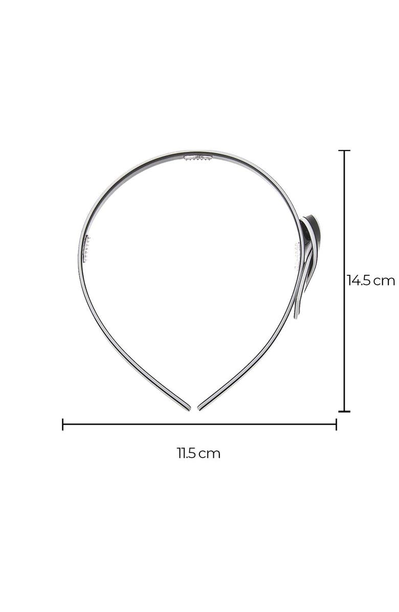 BY ADINA EDEN Two Tone Bow Ribbon Headband, Alternate, color, Black