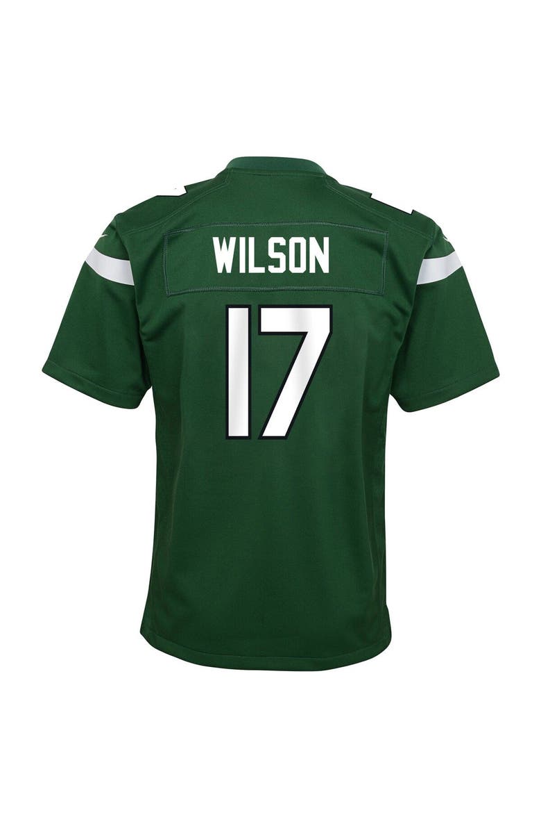 Nike Youth Nike Garrett Wilson Green New York Jets Game Jersey, Alternate, color, 