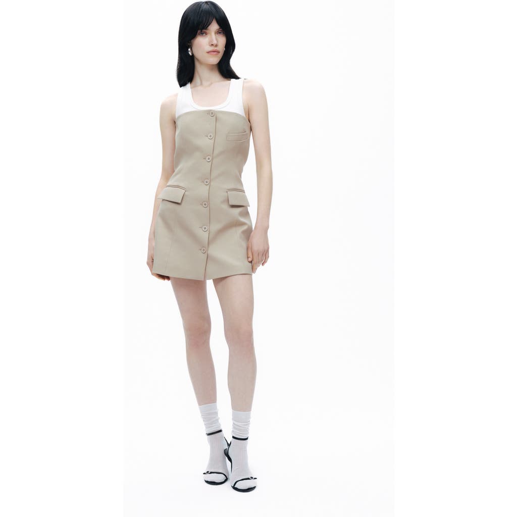 Nocturne Strapless Mini Dress In Beige