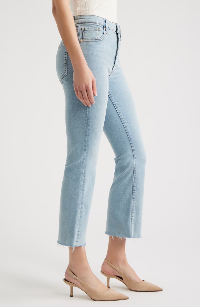 FRAME The Reboot High Waist Crop Flare Jeans, Alternate, color, Tribute Raw Fray