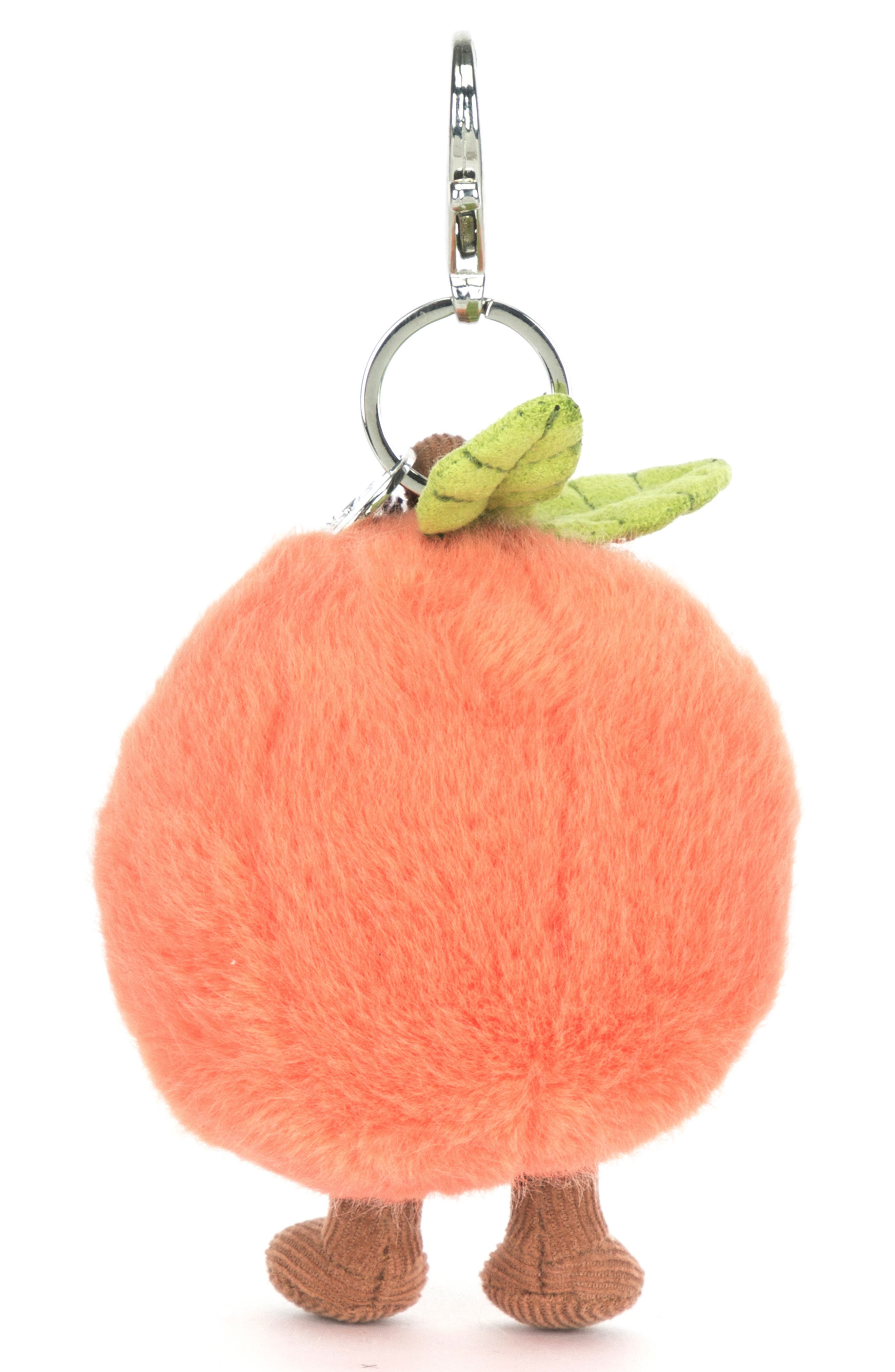 Amuseables Peach Plushie Bag Charm, Alternate, color, ORANGE