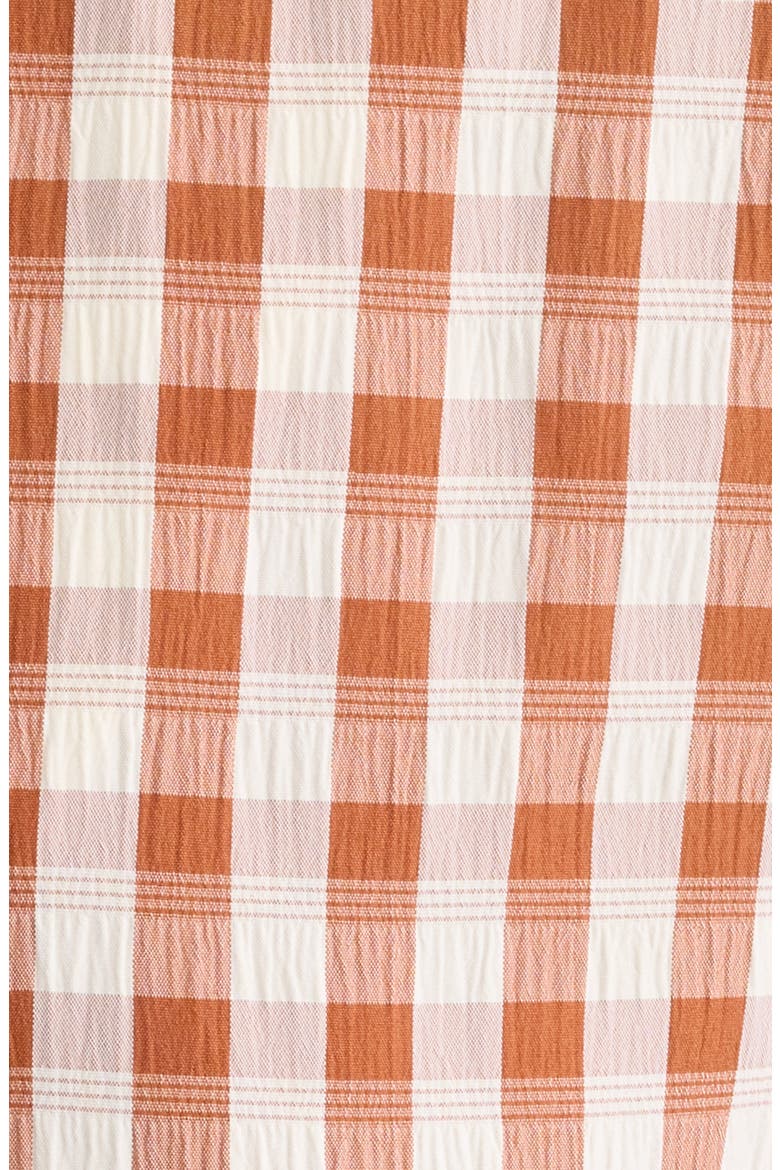 Gingham Check Slim Leg Pants, Alternate, color, CINNAMON IVORY