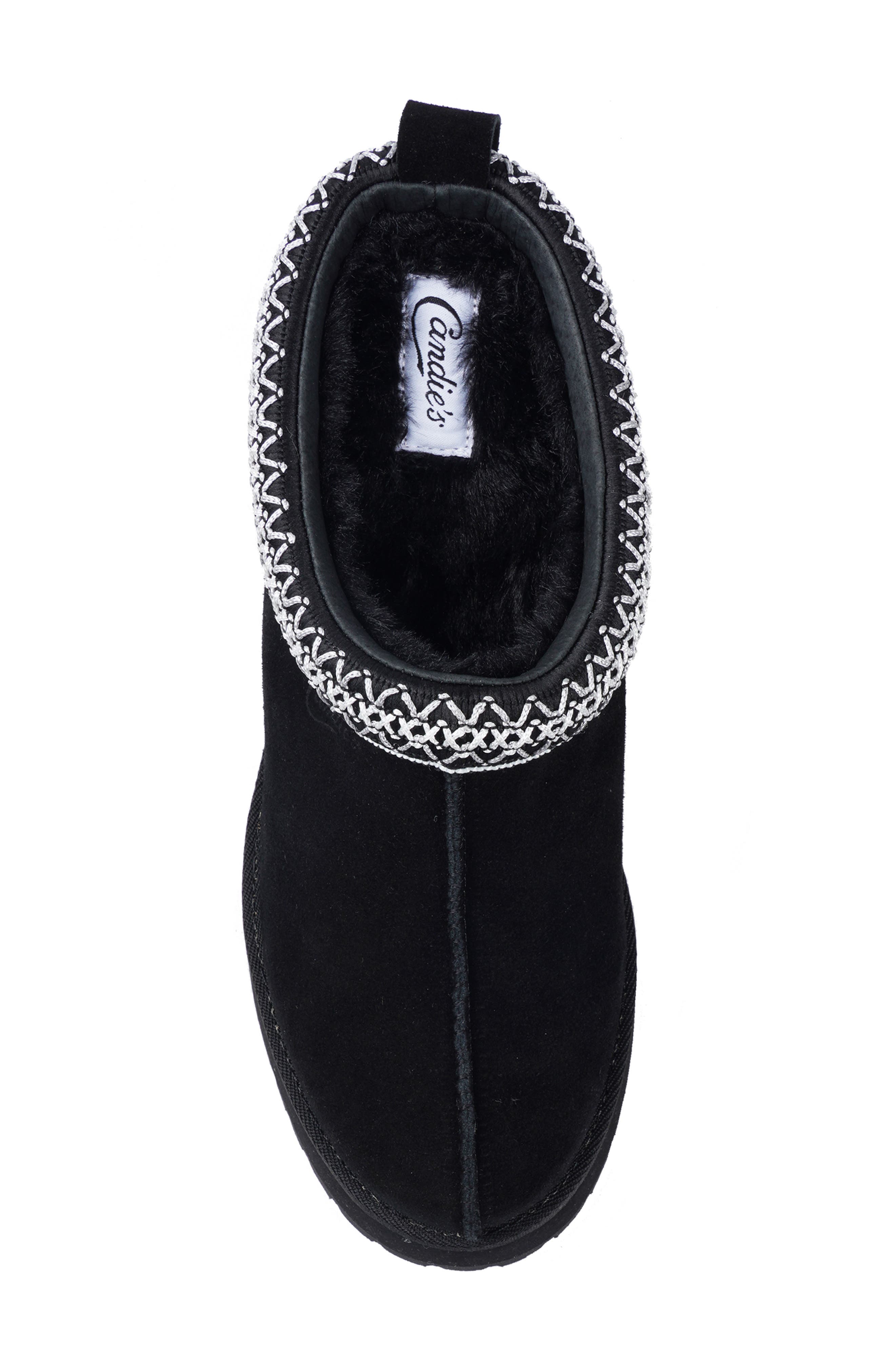 Candie's Leora Platform Clog, Alternate, color, Black Suede