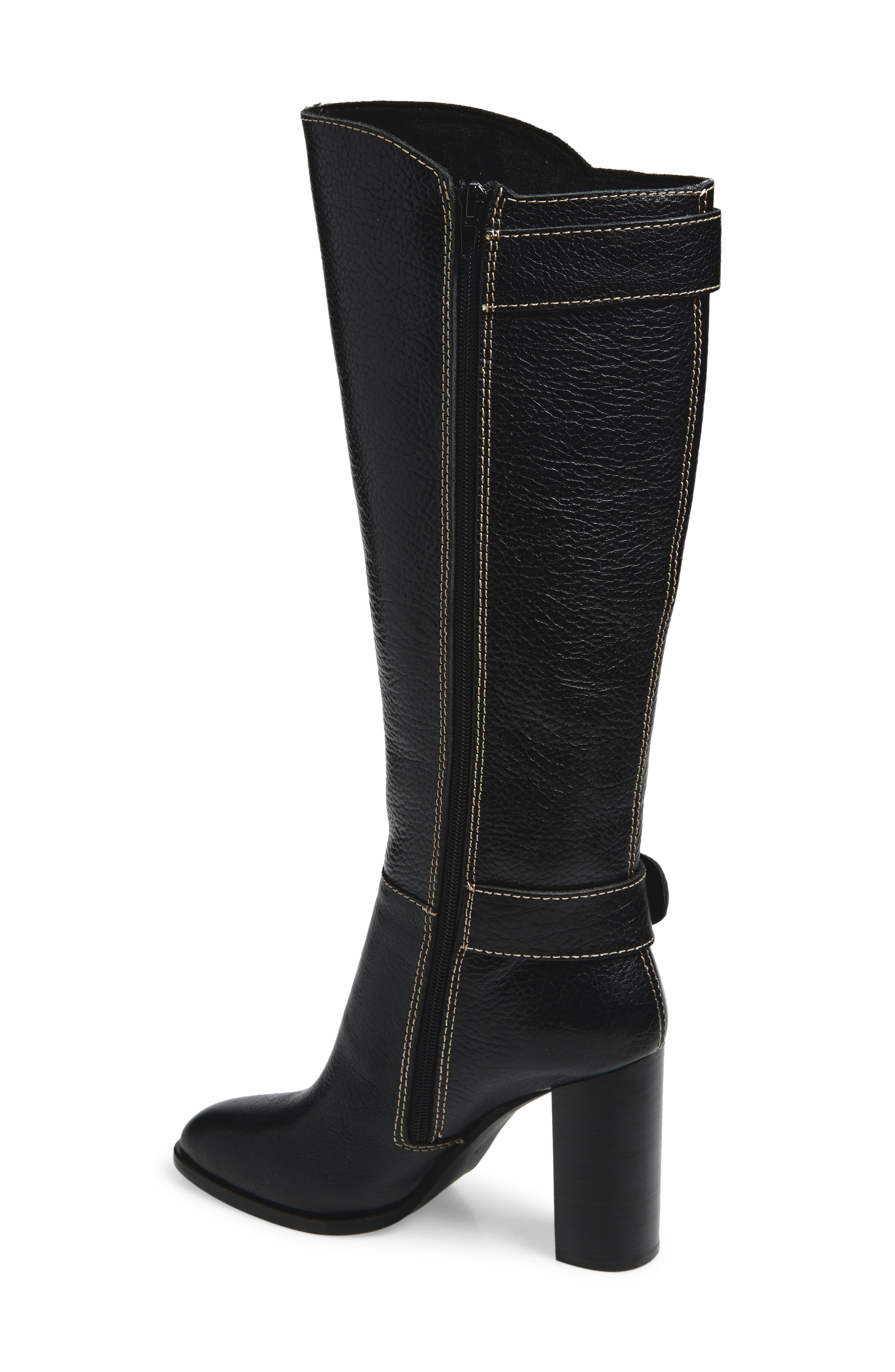 Jeffrey Campbell Chantel Knee High Boot, Alternate, color, Black Crinkle Bronze