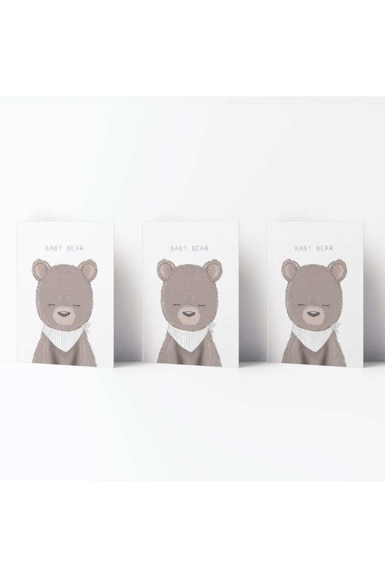 New Baby Greeting Card Pack (3ct) "Baby Bear", Main, color, Multi-Pack