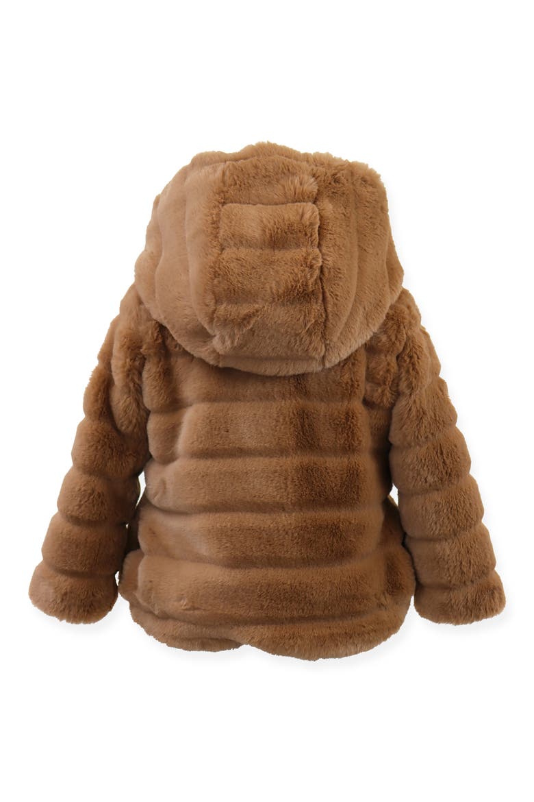 Kids' Cozy Faux Fur Hooded Jacket, Alternate, color, CHOCOLATE CLAIR