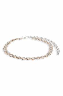 Steve Madden Two-Tone Layered Ring Chain Belt