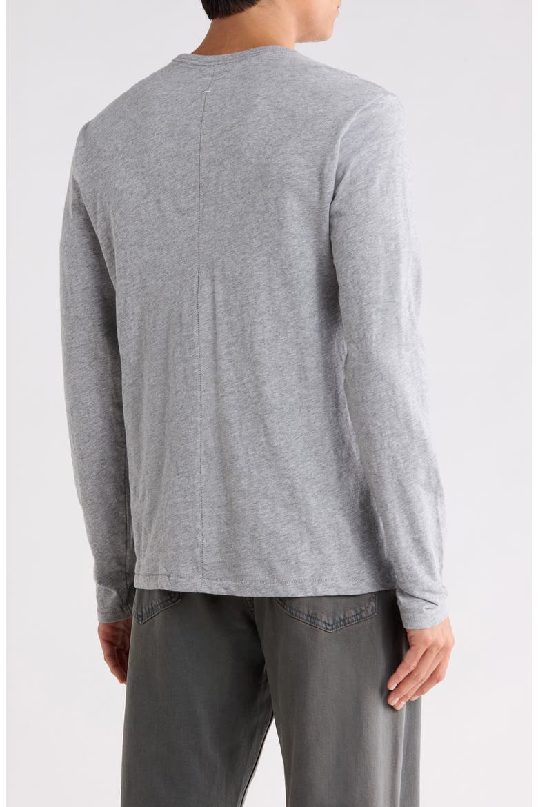 Long Sleeve Slubbed Jersey T-Shirt, Alternate, color, HEATHER GREY