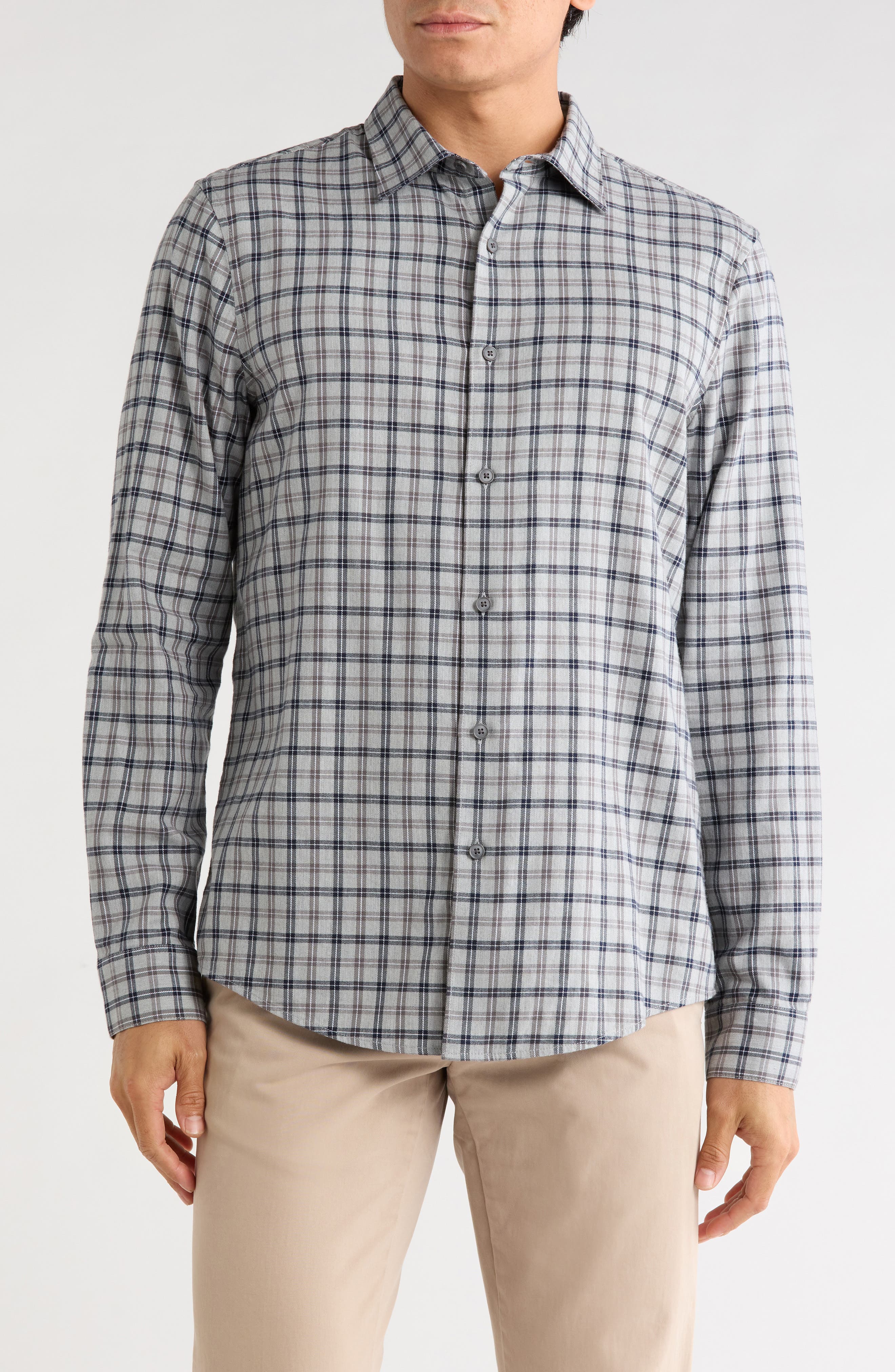 Flannel Button-Up Shirt