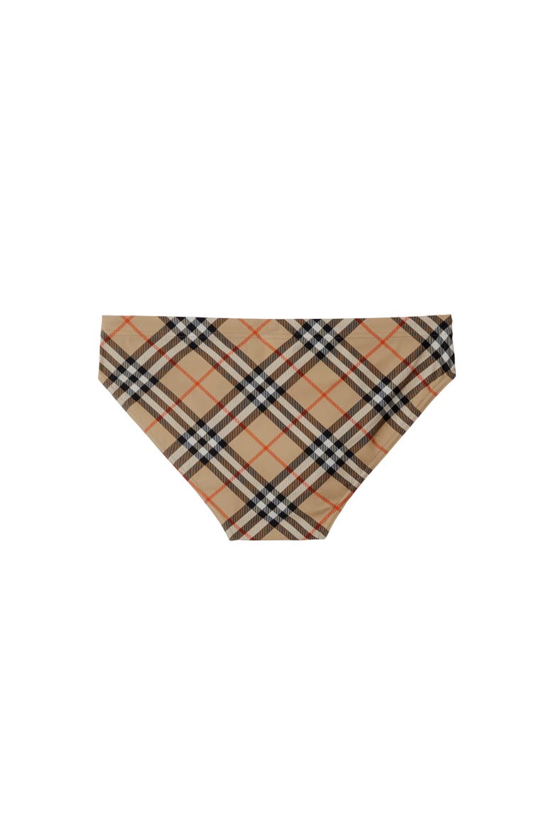Check Swim Briefs, Alternate, color, Sand beige