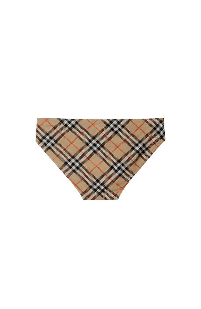 Burberry Check Swim Briefs, Alternate, color, Sand Beige