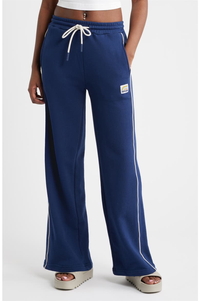 Surf Spliced Flare Leg Sweatpants, Main, color, DARK NAVY