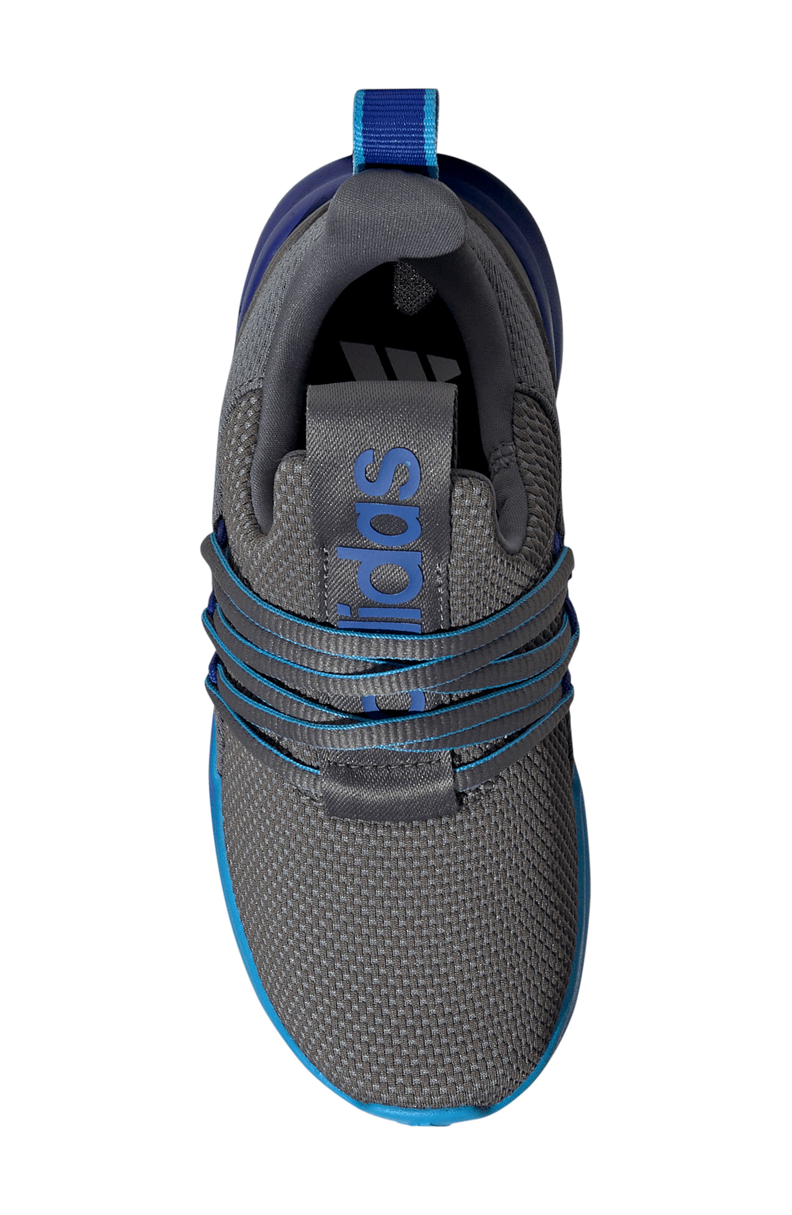 adidas Kids' Lite Racer Adapt 7.0 Sneaker, Alternate, color, Grey Aquamarine/ Blue