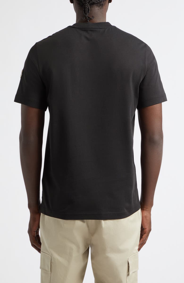 Moncler Logo Patch Graphic T-Shirt, Alternate, color, Black