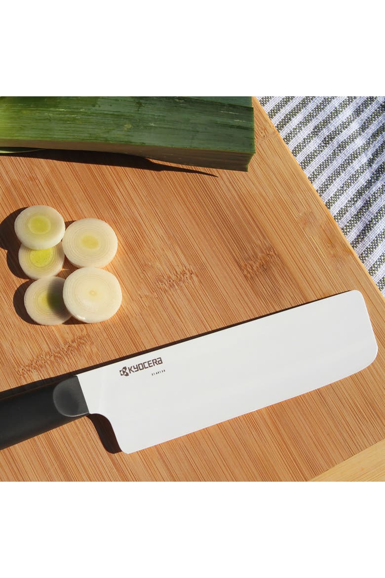 INNOVATIONwhite® 6-Inch Ceramic Nakiri Knife, White Blade with Non-Slip Black Handle, Alternate, color, White