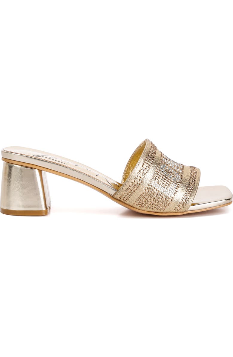 LONDON RAG Starks Rhinestone Embellished Block Heel Slide Sandal, Alternate, color,