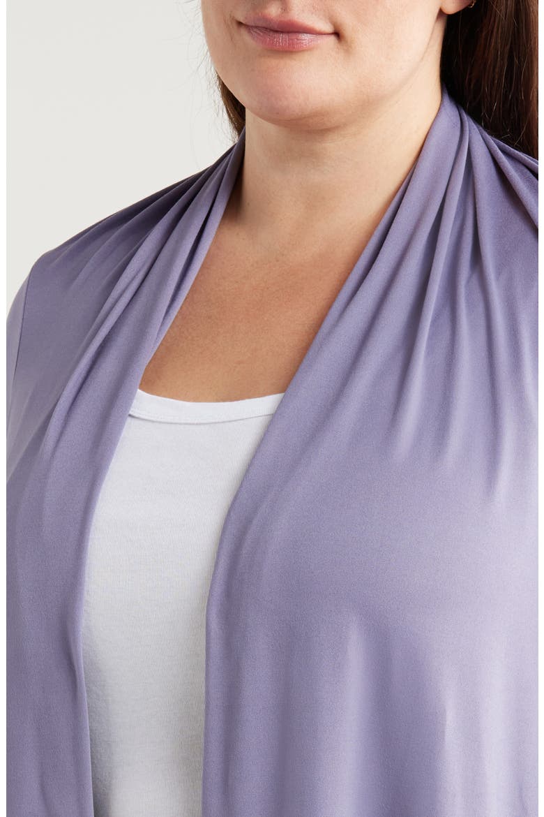 Open Front Long Cardigan, Alternate, color, MAUVE