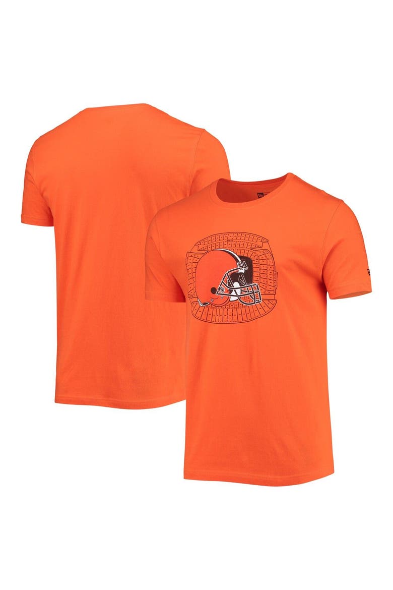 Men's New Era Orange Cleveland Browns Stadium T-Shirt, Main, color, Orange