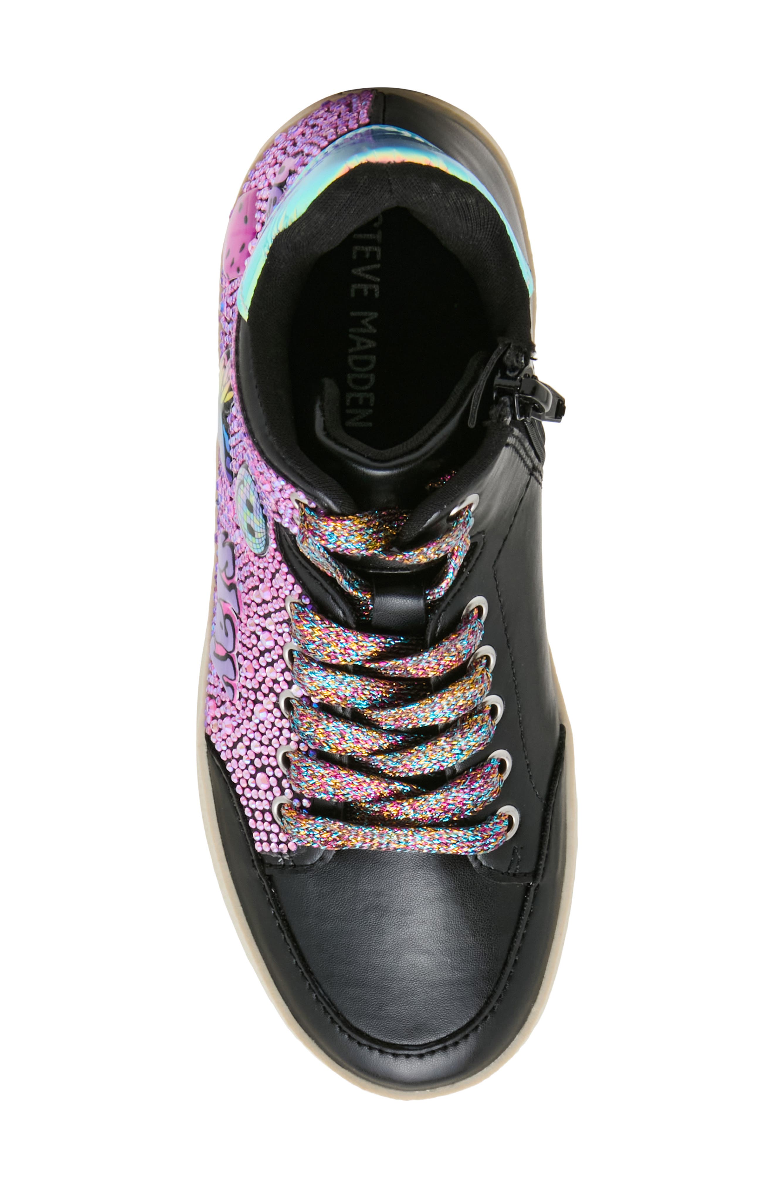 Kids' Jdelight High Top Sneaker, Alternate, color, BLACK MULTI