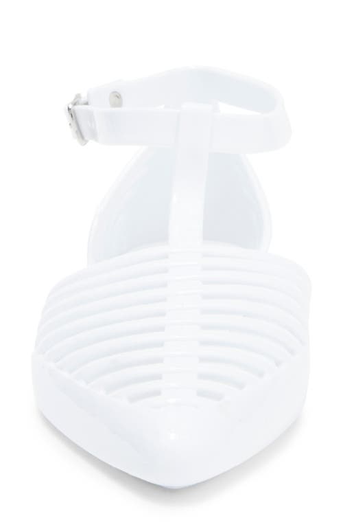 Jeffrey Campbell Squeaky Jelly Flat In White