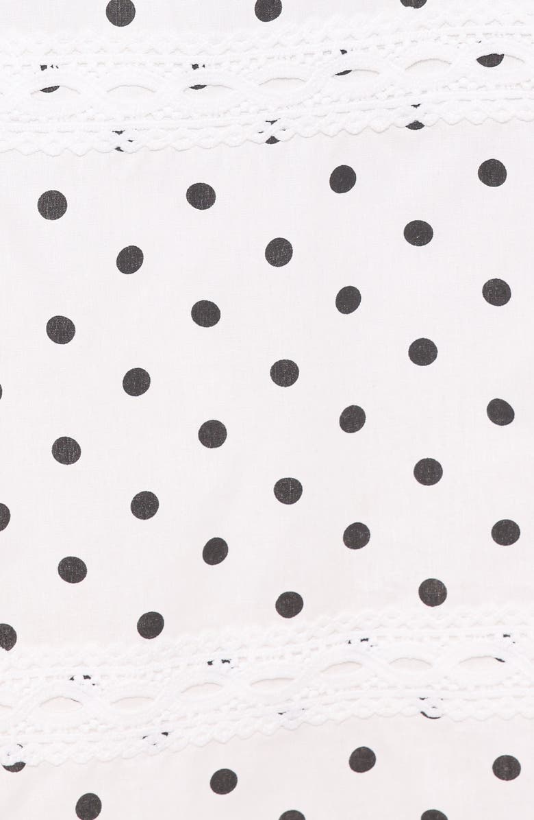 Petal & Pup Lucia Tiered Midi Skirt, Alternate, color, White Polka Dot