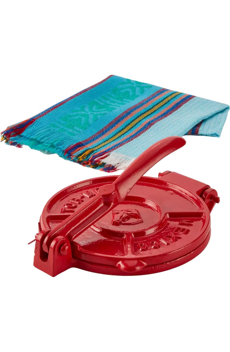Verve Culture Red Cast Iron Tortilla Kit, Main, color, Red