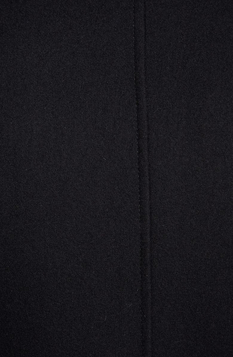 Black Rivet Double Breasted Peacoat, Alternate, color, 