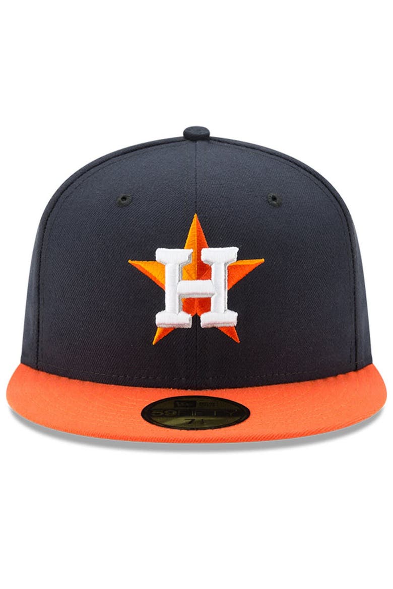 Men's New Era Navy/Orange Houston Astros 2022 World Series Champions Road Side Patch 59FIFTY Fitted Hat, Alternate, color, Navy