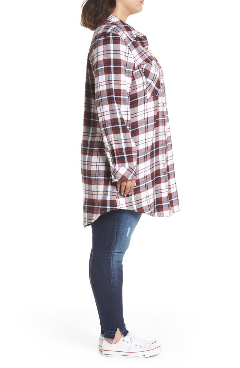 BP. Plaid Flannel Tunic, Alternate, color, 