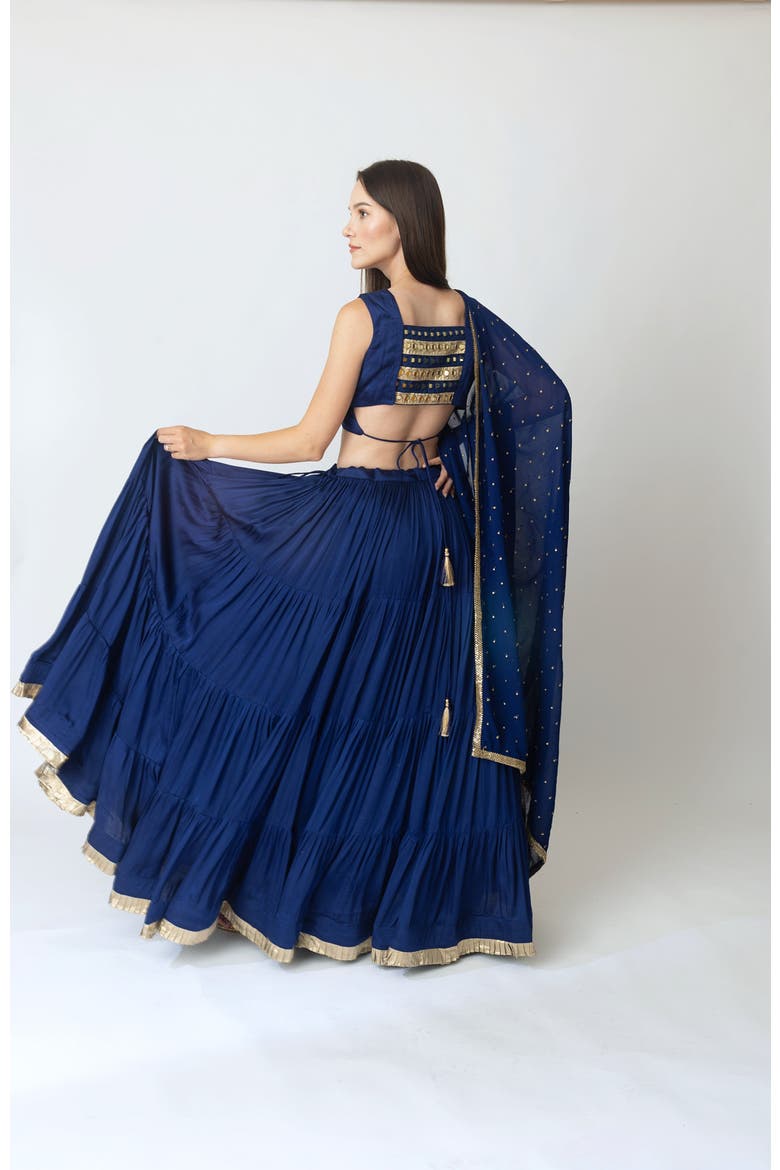 Tori Royal Blue Lehenga Choli with Dupatta, Alternate, color, Royal Blue