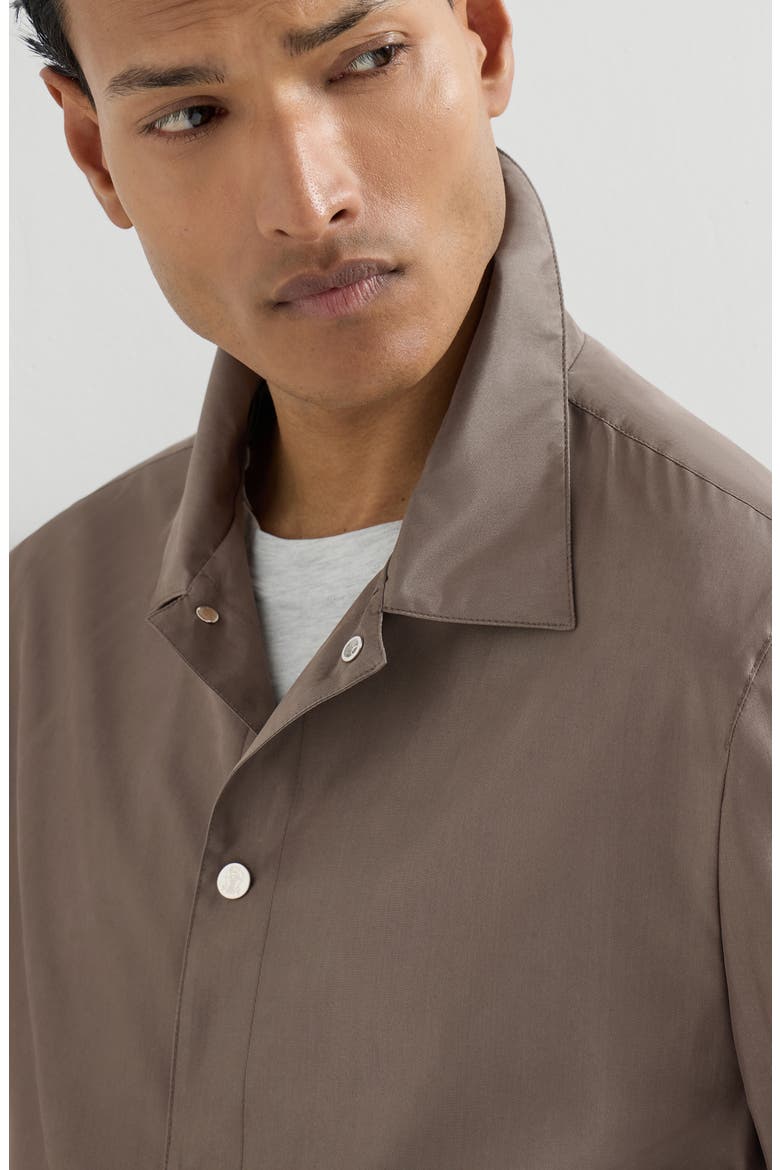 Silk outerwear jacket, Alternate, color, Hazelnut